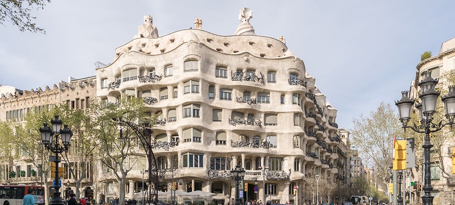 Die Casa Milà von Antoni Gaudí.